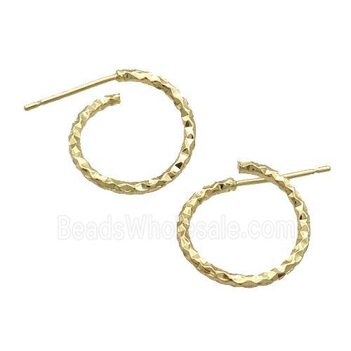 Copper Stud Earring Gold Plated
