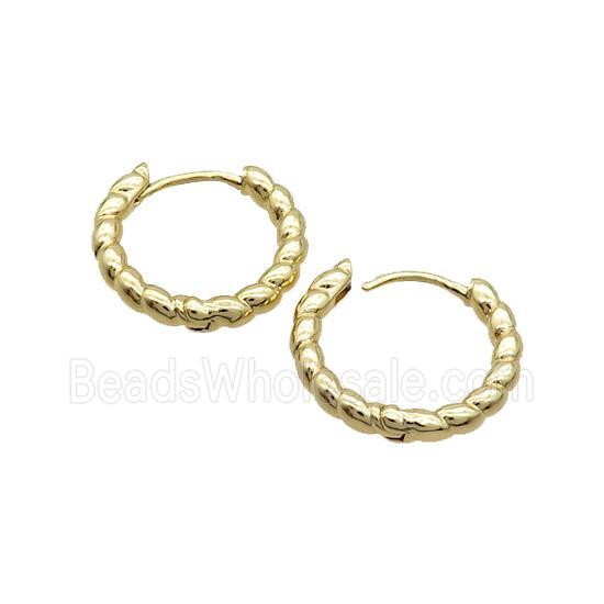 Copper Hoop Earring 18K Gold