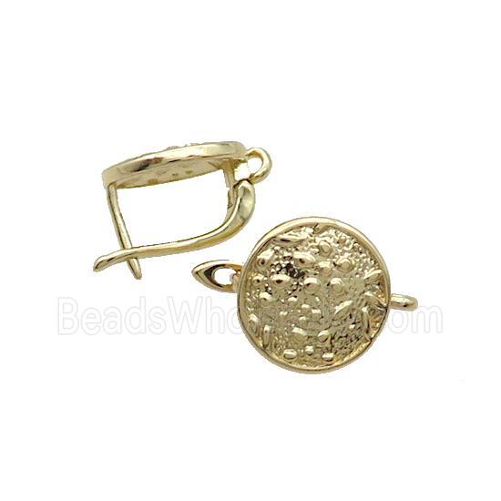 Copper Latchback Earring 18K Gold