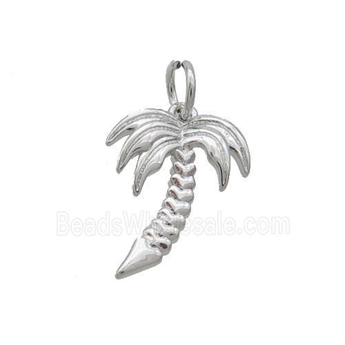 Copper Coconut Tree Pendant Platinum Plated