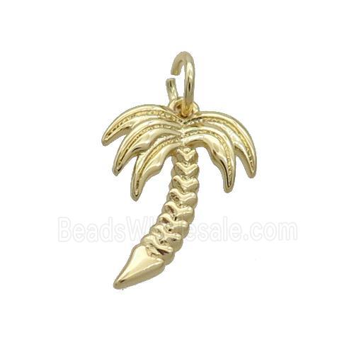 Copper Coconut Tree Pendant Gold Plated