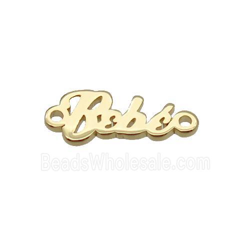 Copper Bebe Connector Letter Gold Plated