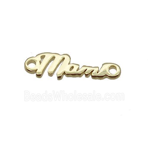 Copper Mami Connector Letter Gold Plated