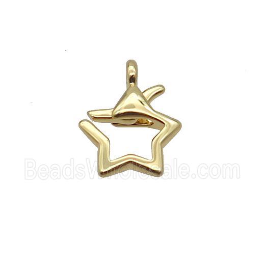Copper Lobster Claps Star Gold Plated