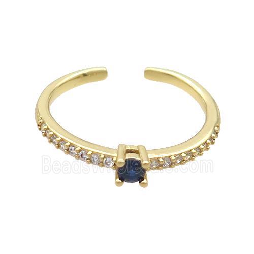 Copper Ring Pave Zircon Gold Plated