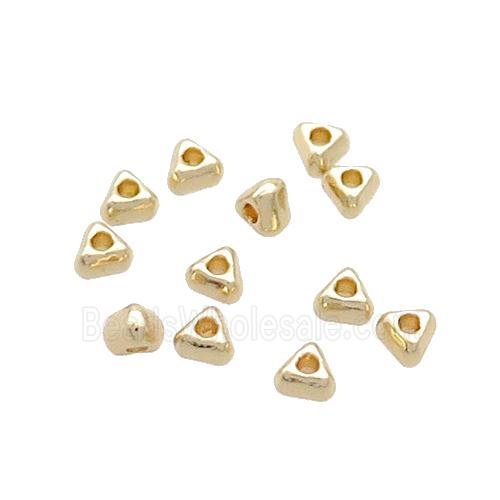 Copper Triangle Beads Gold Plated