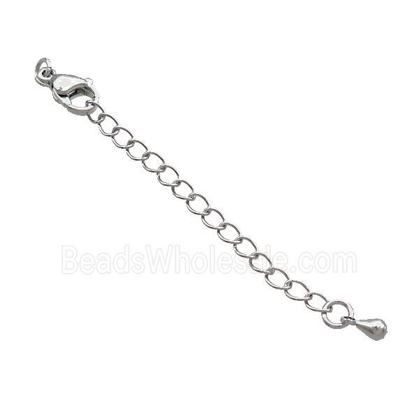 Copper Necklace Extender Chain Platinum Plated