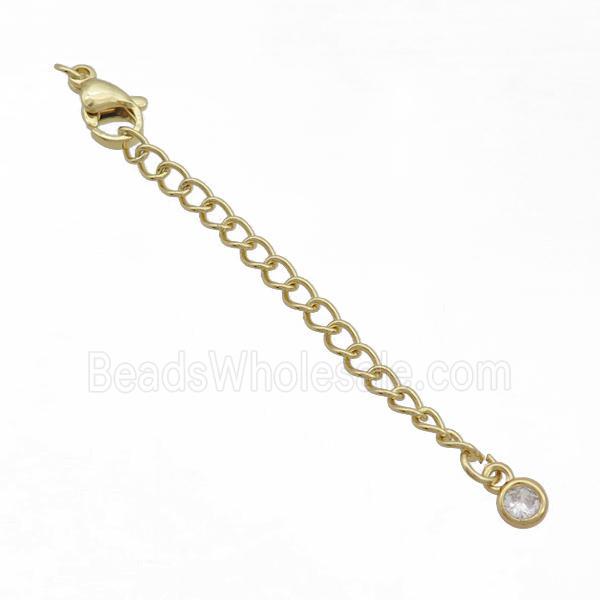 Copper Necklace Extender Chain Gold Plated