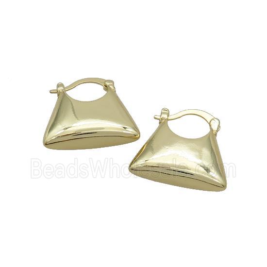 Copper Latchback Earrings Bags Gold Plated