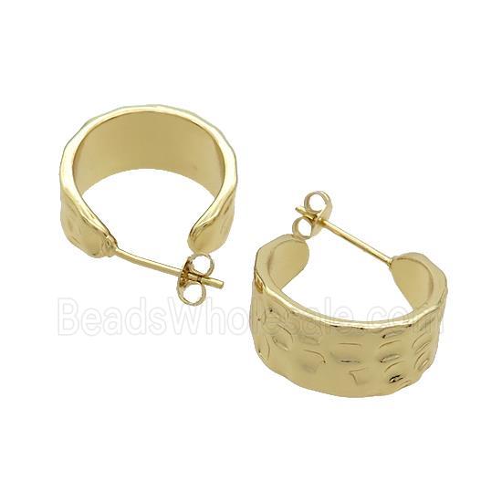Copper Stud Earrings Gold Plated