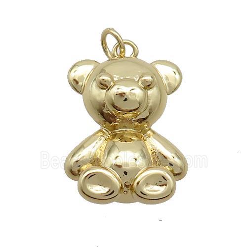 Copper Bear Pendant Gold Plated