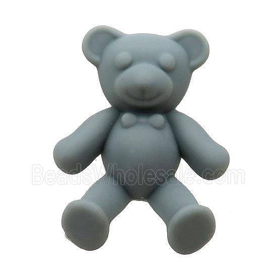 GrayGreen Resin Bear Pendant Matte