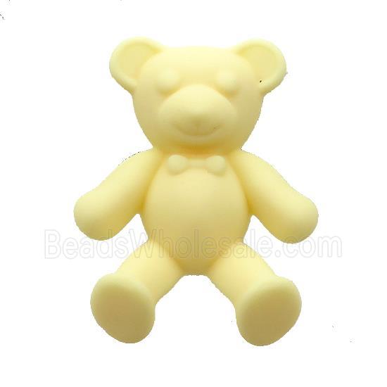 Yellow Resin Bear Pendant Matte