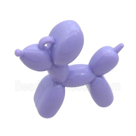Lavender Resin Dog Pendant