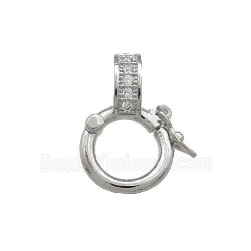 Copper Bails Pave Zircon Platinum Plated