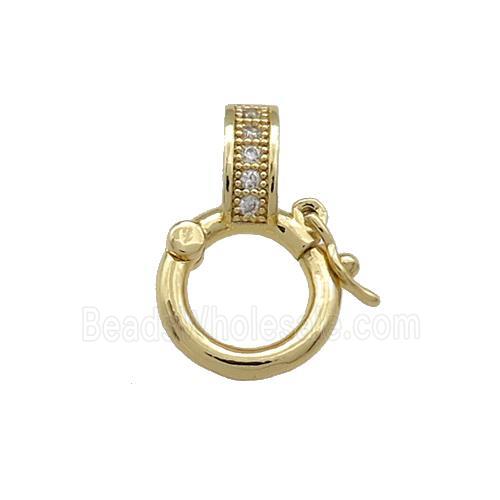 Copper Bails Pave Zircon Gold Plated
