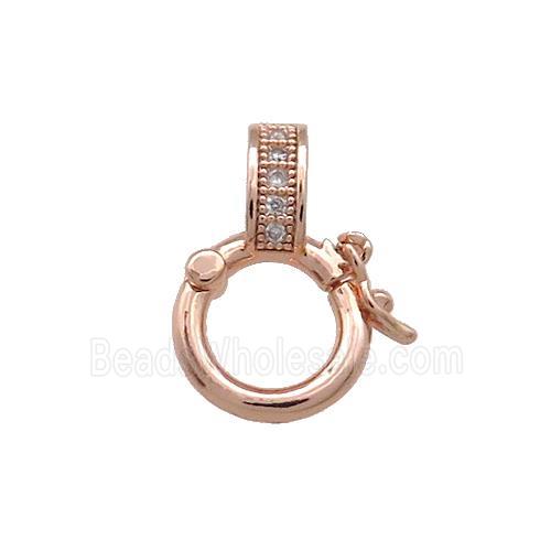 Copper Bails Pave Zircon Rose Gold