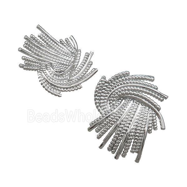Copper Stud Earrings Phoenix Platinum Plated