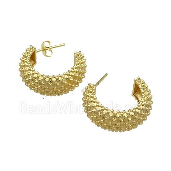 Copper Stud Earrings Gold Plated