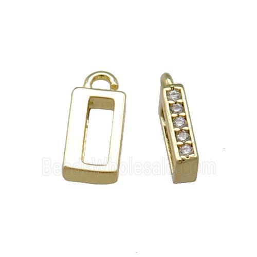 Copper Bail Pave Zircon Gold Plated
