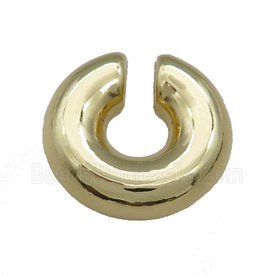 Copper Clip Earrings Cuff Gold Plated