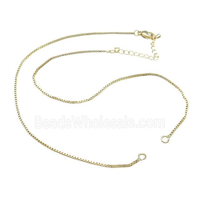 Copper Box Necklace Chain Gold Plated