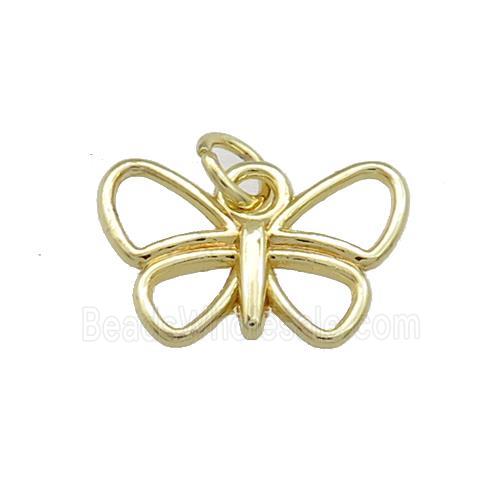 Copper Butterfly Pendant 18K Gold Plated