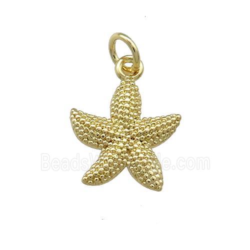 Copper Starfish Pendant Gold Plated