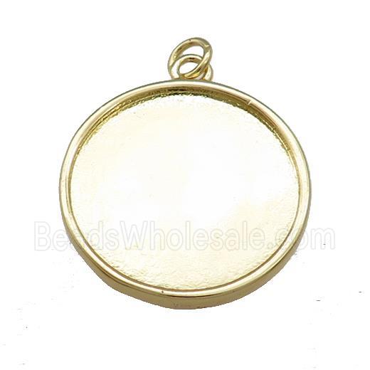Copper Jesus Pendant Religious Medal Charms Painted Circle Gold Plated Mixed