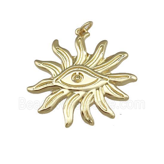 Evil Eye Charms Copper Pendant Gold Plated