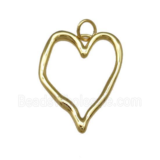 Copper Heart Pendant Gold Plated