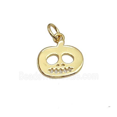 Halloween Ghost Charms Copper Pendant Gold Plated