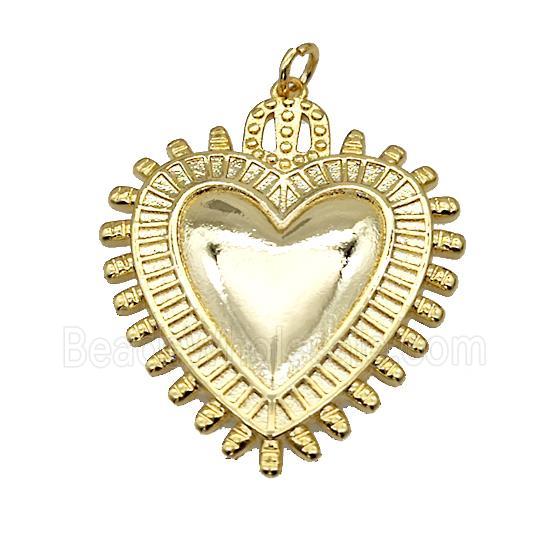 Copper Heart Pendant Gold Plated