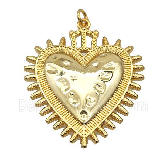 Copper Heart Pendant Gold Plated