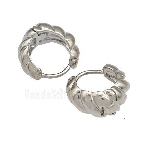 Copper Latchback Earrings Platinum Plated