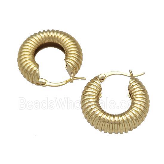 Copper Latchback Earrings Hollow Gold Plated
