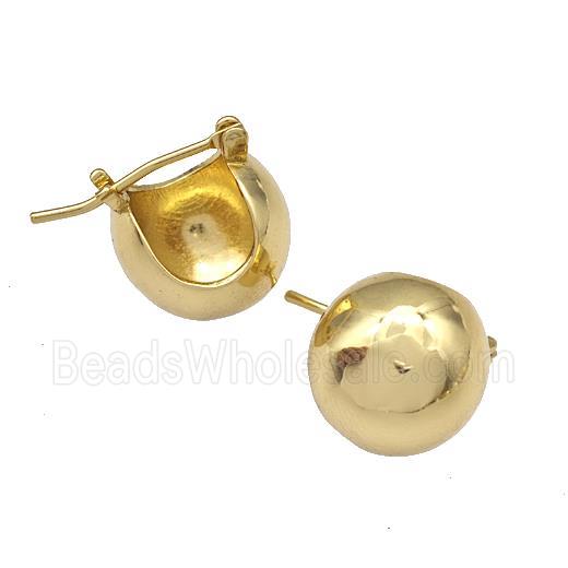 Copper Latchback Earrings Hollow Gold Plated