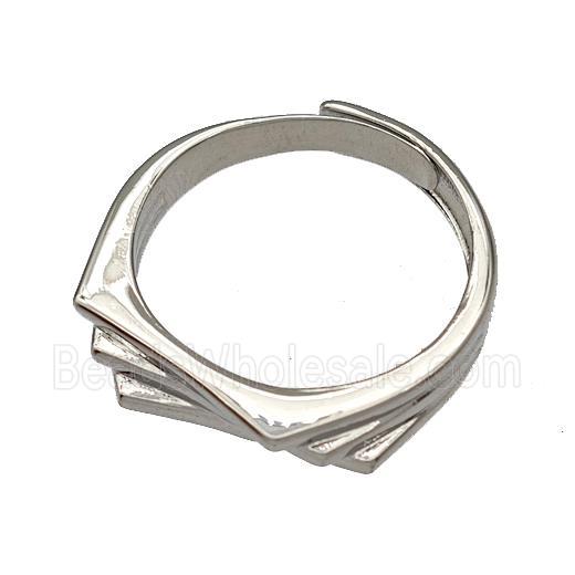 Copper Rings Platinum Plated