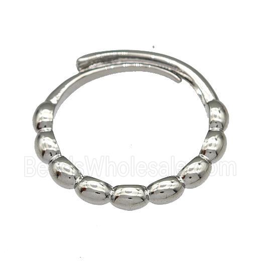 Copper Rings Adjustable Platinum Plated