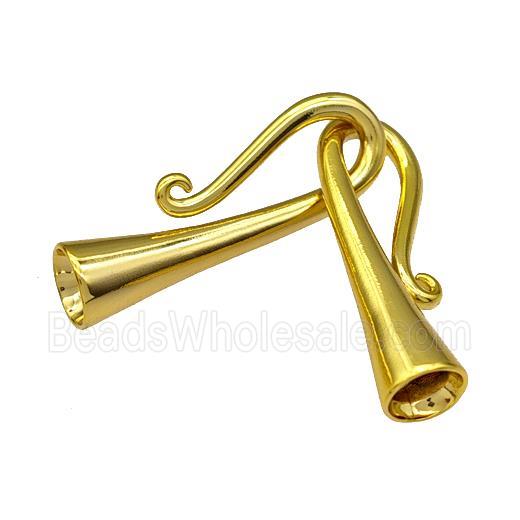 Copper Clasp Cord End Gold Plated