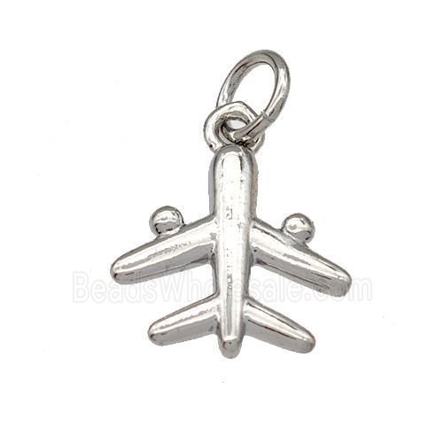 Copper Airplane Charms Pendant Platinum Plated