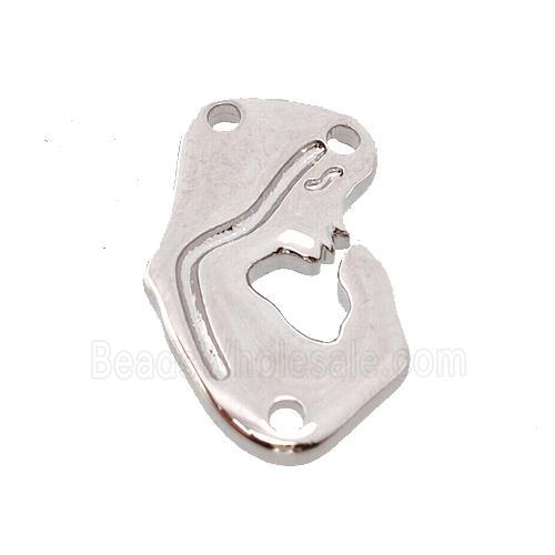 Virgin Mary Charms Copper Pendant Prayer 2loops Platinum Plated