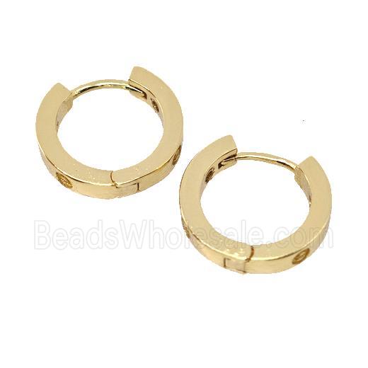 Copper Hoop Earrings Gold Plated