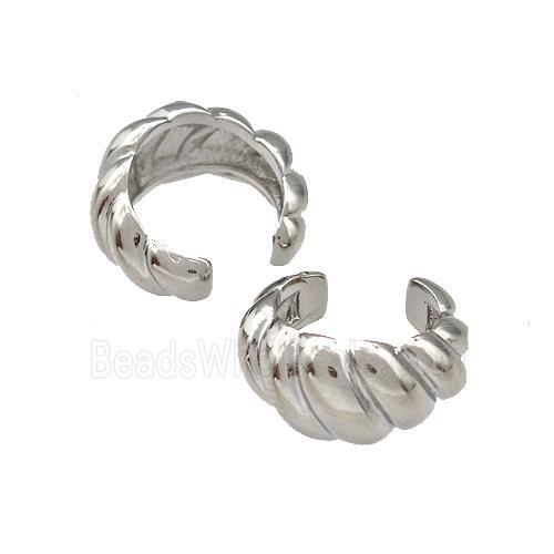 Copper Rings Spiral Platinum Plated