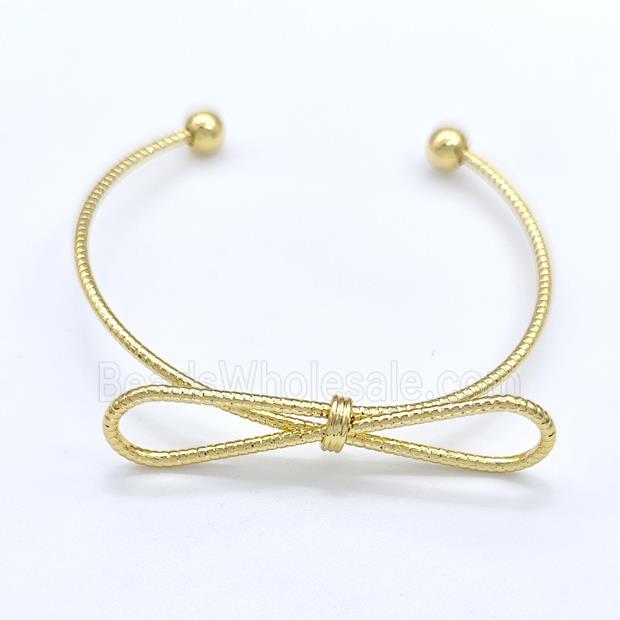 Copper Bow Bangle Gold Plated