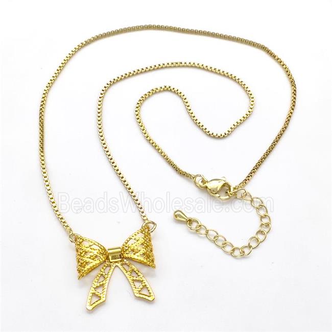 Copper Butterfly Necklaces Hollow Gold Plated