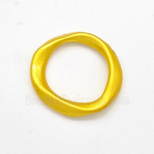 Copper Circle Links Matte Gold