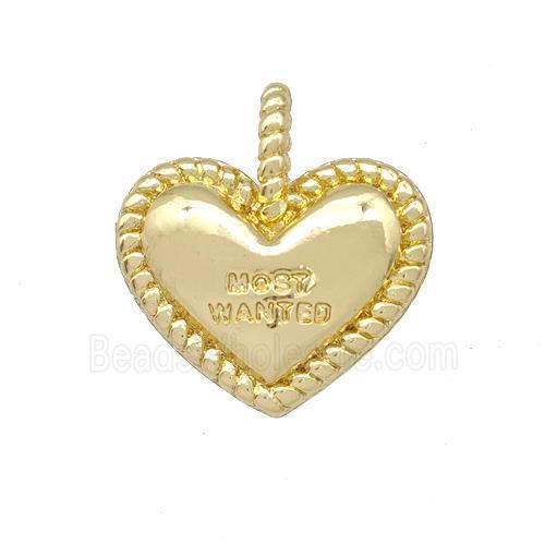 Copper Heart Pendant Gold Plated