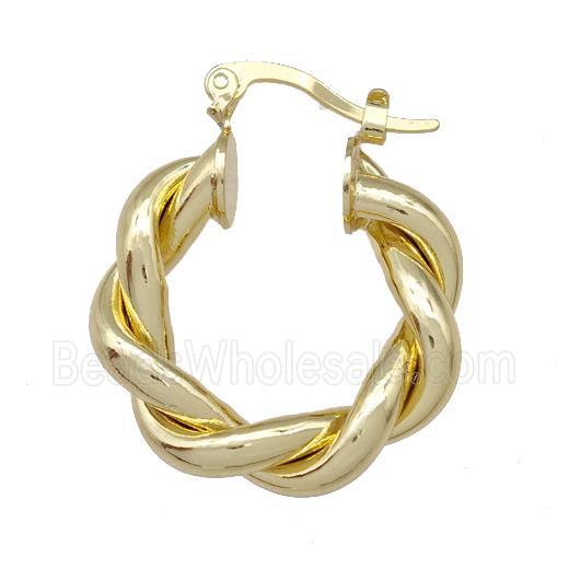 Copper Latchback Earrings Gold Plated