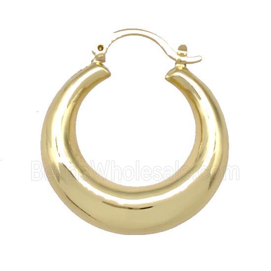 Copper Latchback Earrings Hollow Gold Plated